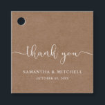 Etiquetas Para Lembrancinhas Marcas de Agradecimento Rústicas Minimalistas<br><div class="desc">Concebido para combinar com a nossa Coleção Rústica Minimalista, esta etiqueta de agradecimento personalizável apresenta uma fonte clássica branca num fundo com efeito kraft. Esta é uma coleção rústica simples e minimalista, muito versátil e adequada para qualquer época de casamento. Para personalização mais avançada deste design, por exemplo, alterar o...</div>