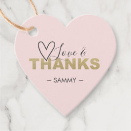 Etiquetas Para Lembrancinhas Marcas de Favor Amor e Obrigado Rosa Bege