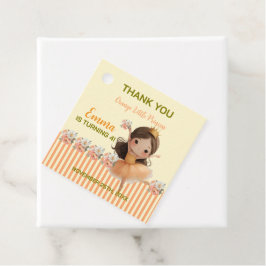 Etiquetas Para Lembrancinhas Marcas de Favor da Princesa Laranja