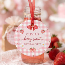 Marcas de Favor de Aniversário de Menina Doce Arco