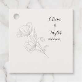 Etiquetas Para Lembrancinhas Marcas de Favor de Casamento Beige Elegância