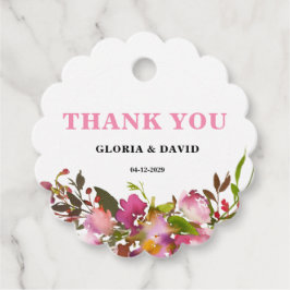 Etiquetas Para Lembrancinhas Marcas De Favor De Casamento Floral Cor-De-Rosa Re