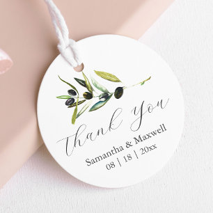Etiquetas Para Lembrancinhas Marcas de Favor de Casamento Ramo de Oliveira Aqua