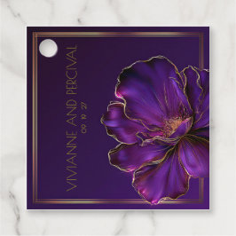 Etiquetas Para Lembrancinhas Marcas de Favor de Casamento Roxo Violeta Luminoso