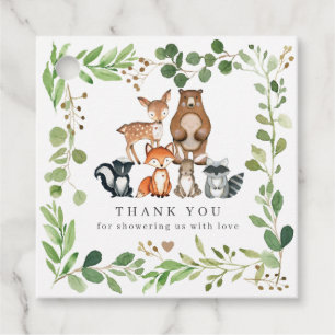 Etiquetas Para Lembrancinhas Marcas de Favor de Chá de Bebê de Animais da Flore