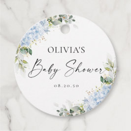 Etiquetas Para Lembrancinhas Marcas de Favor de Chá de Bebê Floral Hortênsia Az