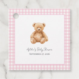Etiquetas Para Lembrancinhas Marcas de Favor de Chá de Bebê Urso Teddy Clássico