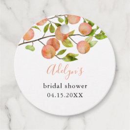 Etiquetas Para Lembrancinhas Marcas de Favor de Chá de Noiva de Verão de Pêsseg