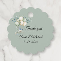 Marcas de Favor de Chuveiro de Bebê Eucalipto