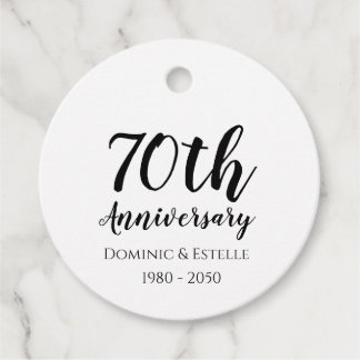 Etiquetas Para Lembrancinhas Marcas de Favor do 70º Aniversário Redondas