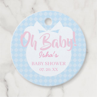 Etiquetas Para Lembrancinhas Marcas de Favor Rojão Urso Azul Claro Baby Shower