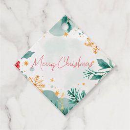 Etiquetas Para Lembrancinhas Marcas de Favoritos de Natal Merry - Elegante