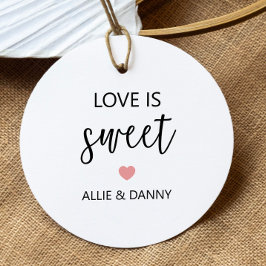 Etiquetas Para Lembrancinhas Marcas de Presente Amor é Doce, Rosa Casamento ou 