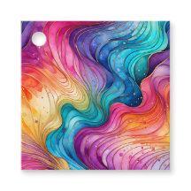 Marcas de Presente de Arte a Tinta Abstrata Colori
