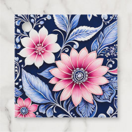 Etiquetas Para Lembrancinhas Marcas de Presente de Arte Batik Floral Colorida