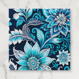 Etiquetas Para Lembrancinhas Marcas de Presente de Arte Batik Floral Coloridas