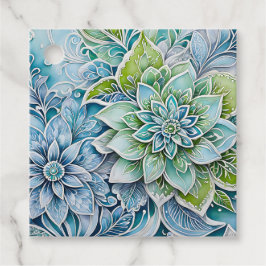 Etiquetas Para Lembrancinhas Marcas de Presente de Arte Batik Floral Coloridas