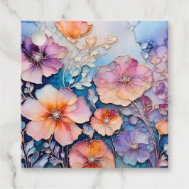 Etiquetas Para Lembrancinhas Marcas de Presente de Arte com Tinta Floral Colori
