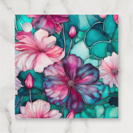 Etiquetas Para Lembrancinhas Marcas de Presente de Arte com Tinta Floral Colori