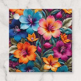 Etiquetas Para Lembrancinhas Marcas de Presente de Arte em Bordado Floral Color