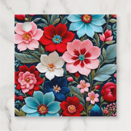 Etiquetas Para Lembrancinhas Marcas de Presente de Arte em Bordado Floral Color