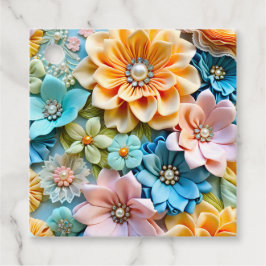 Etiquetas Para Lembrancinhas Marcas de Presente de Arte em Tecido Floral Colori