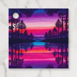 Etiquetas Para Lembrancinhas Marcas de Presente de Arte Florestal Batik Colorid