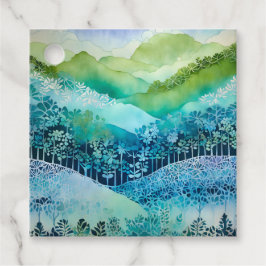 Etiquetas Para Lembrancinhas Marcas de Presente de Arte Florestal Batik Colorid