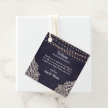 Marcas de Presente de Casamento Elegância Rústica 