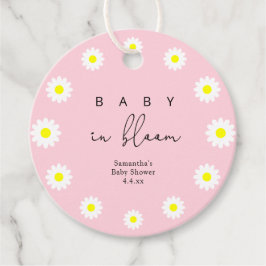 Etiquetas Para Lembrancinhas Margaridas - Tags de favor de bebê em flor