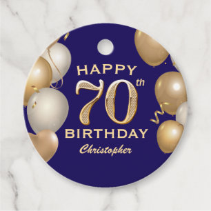 Etiquetas Para Lembrancinhas Marinho 70 Festa de aniversário Balões Azuis e Dou