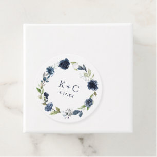 Etiquetas Para Lembrancinhas Marinho Azul Floral Floral Flor Selvagem Marcações