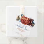 Etiquetas Para Lembrancinhas Marinho Azul Terracotta Casamento Floral Obrigado<br><div class="desc">Erva-pampas e terracota e flores azuis-marinhos exóticas de bondes de casamento</div>