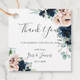 Etiquetas Para Lembrancinhas Marinho Chic Blush Floral Greenery Casamento Obrig