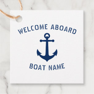Etiquetas Para Lembrancinhas Marinho de Âncora do Mar Marítimo de Boat Name