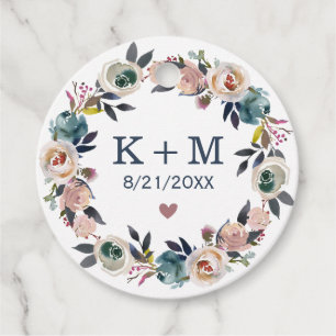 Etiquetas Para Lembrancinhas Marinho De Chá de panela De Casamento Rosa, Obrig