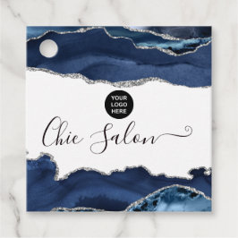 Etiquetas Para Lembrancinhas Marinho e pedra Precioso do Agato de Prata