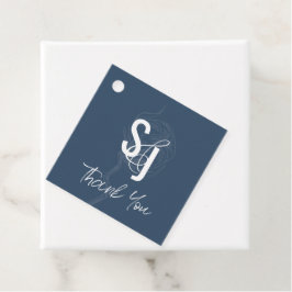 Etiquetas Para Lembrancinhas Marinho Escuro Minimalista Cotton Floral Obrigado