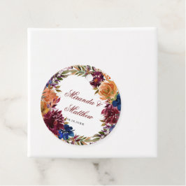 Etiquetas Para Lembrancinhas Marinho Marsala Orange Floral Casamento Geométrico