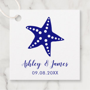 Etiquetas Para Lembrancinhas Marinho Starfish Nave Nave de Casamento Bift Tag B