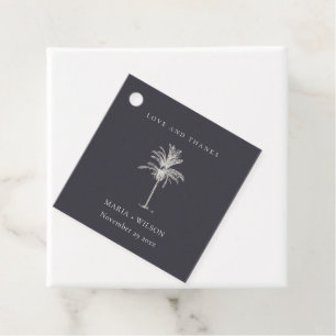 Etiquetas Para Lembrancinhas Marinho Tropical Palm Tree Obrigados Kraft de Casa