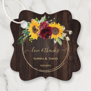 Etiquetas Para Lembrancinhas Marsala Floral Floral Girassóis Casamento de made