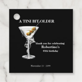 Etiquetas Para Lembrancinhas Martini Tini Bit Mais Velho de 40 Anos de Idade pa