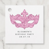 Máscara de Mascarada Rosa Vintage e Damasco