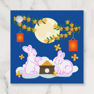 Etiquetas Para Lembrancinhas Médio Festival de outono Coelho da Lua Bolo Osmant