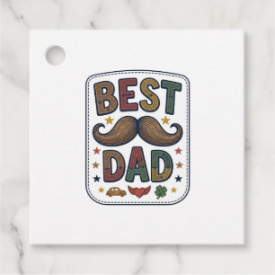 Etiquetas Para Lembrancinhas Melhor Design de Pai Bigode Vintage Vector Pai_1