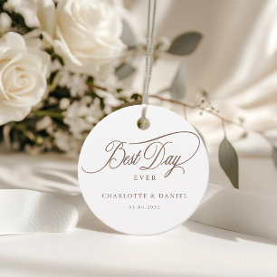Etiquetas Para Lembrancinhas MELHOR DIA DE TODOS! Elegante, Casamento