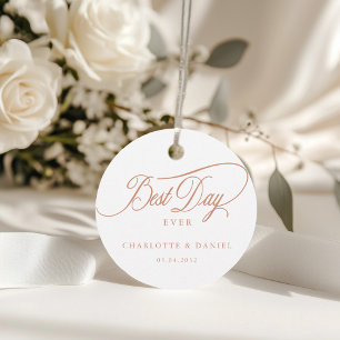 Etiquetas Para Lembrancinhas MELHOR DIA DE TODOS! Elegante, Casamento