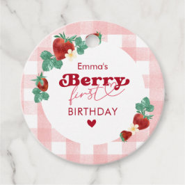 Etiquetas Para Lembrancinhas Menina de Aniversário de Um Ano Berry 1º Aniversár