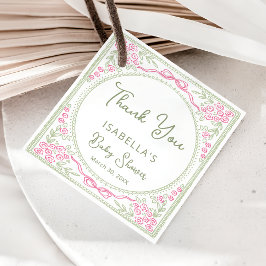 Etiquetas Para Lembrancinhas Menina de Flor Silvestre Bebê Chuveiro Obrigada